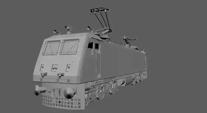 INDIAN TRAIN LOCOMOTIVE DIESEL ENGINE WAP 4 3D MODEL 