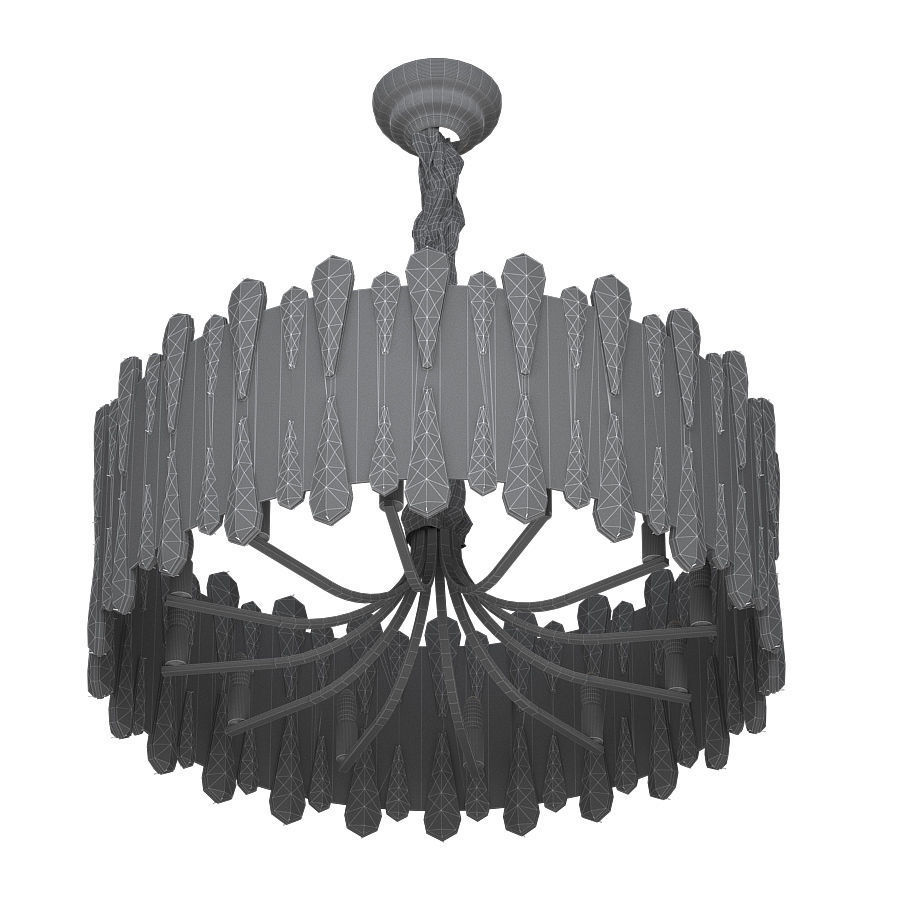 Crystal pendant lamp D80 3D model_4