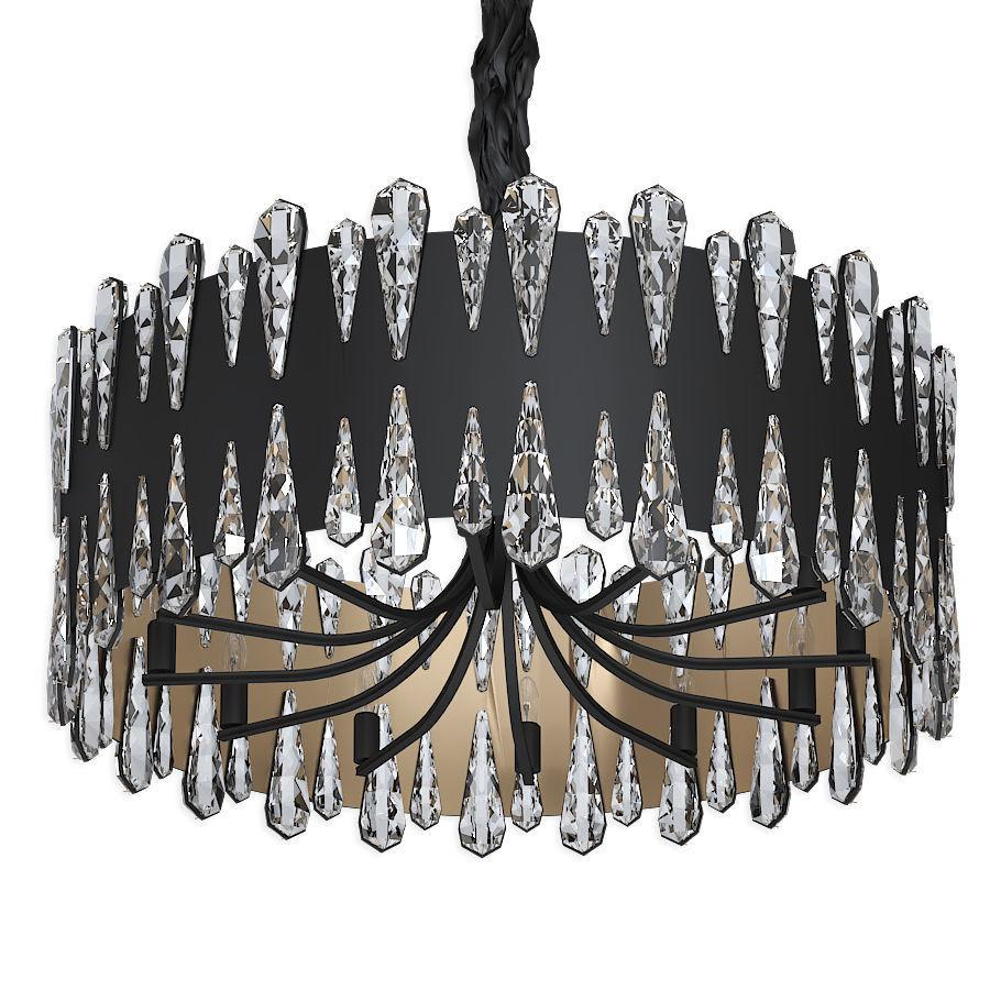 Crystal pendant lamp D80 3D model_2