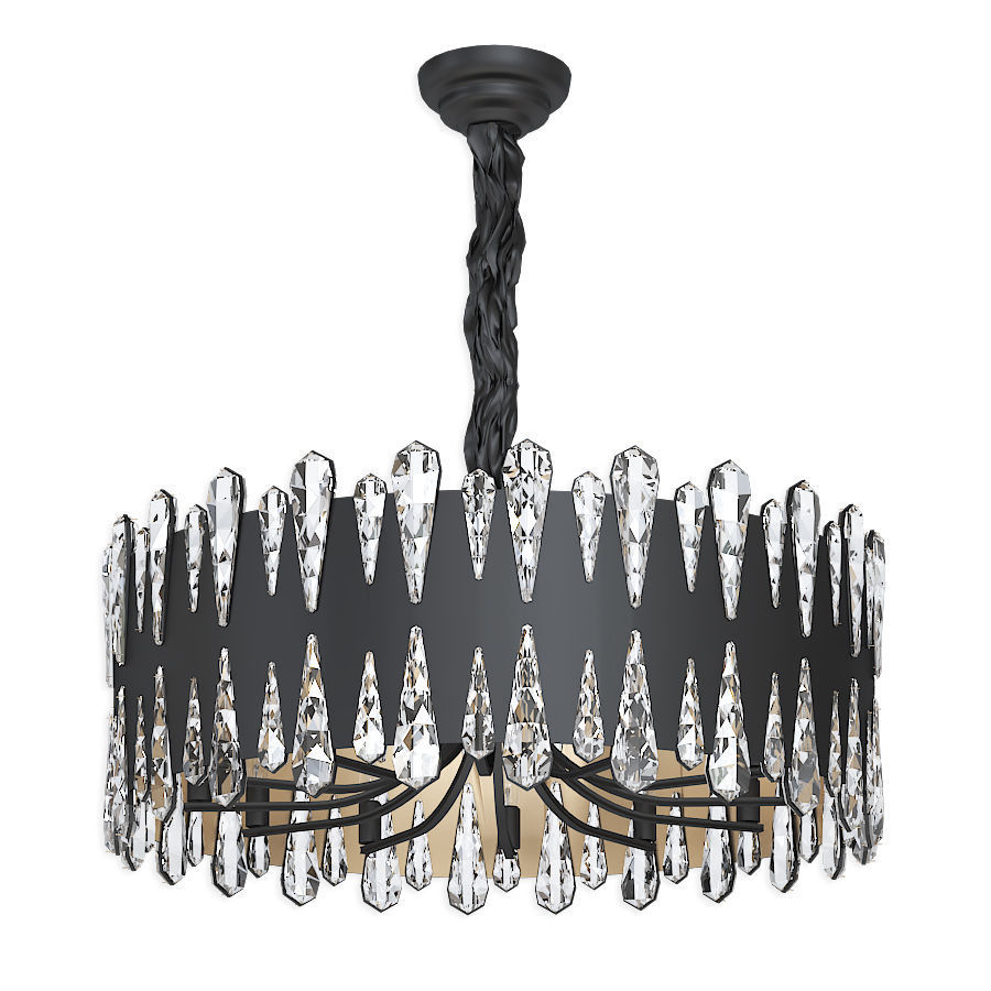 Crystal pendant lamp D80 3D model_1