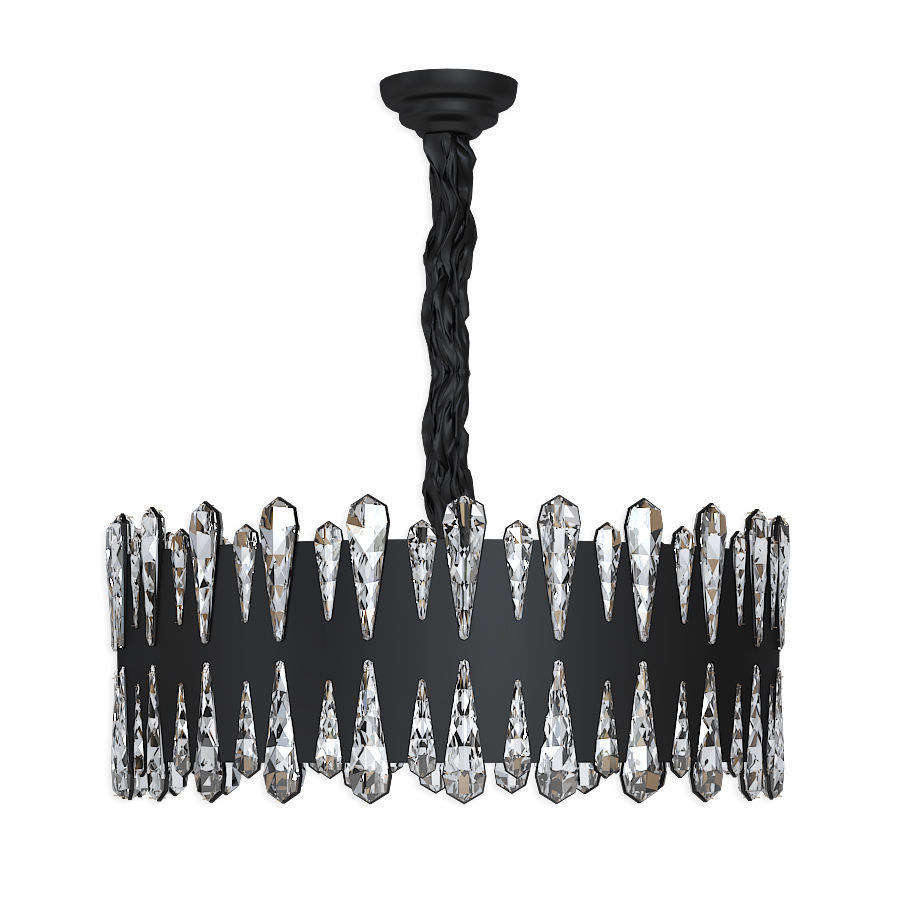 Crystal pendant lamp D80 3D model_3
