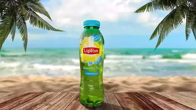 Lipton Ice Tea Bottle Low-poly 3D model