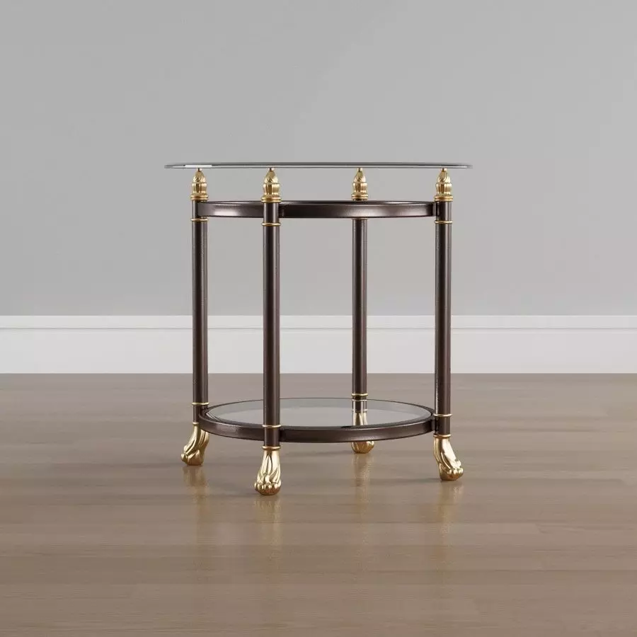 Dorothy Dark Gray End Table Low-poly 3D model_0