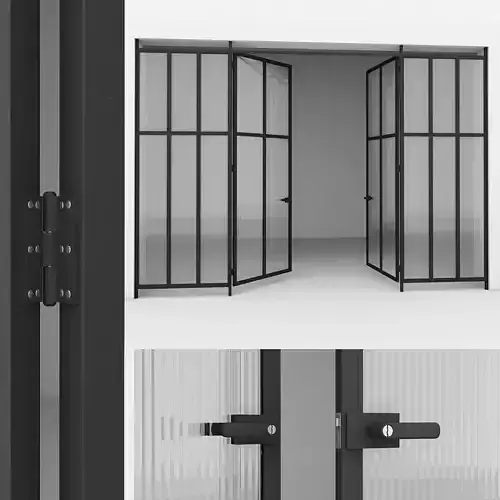 Aluminium door 3 3D model