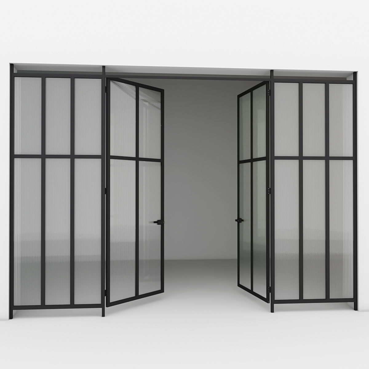 Aluminium door 3 3D model_1