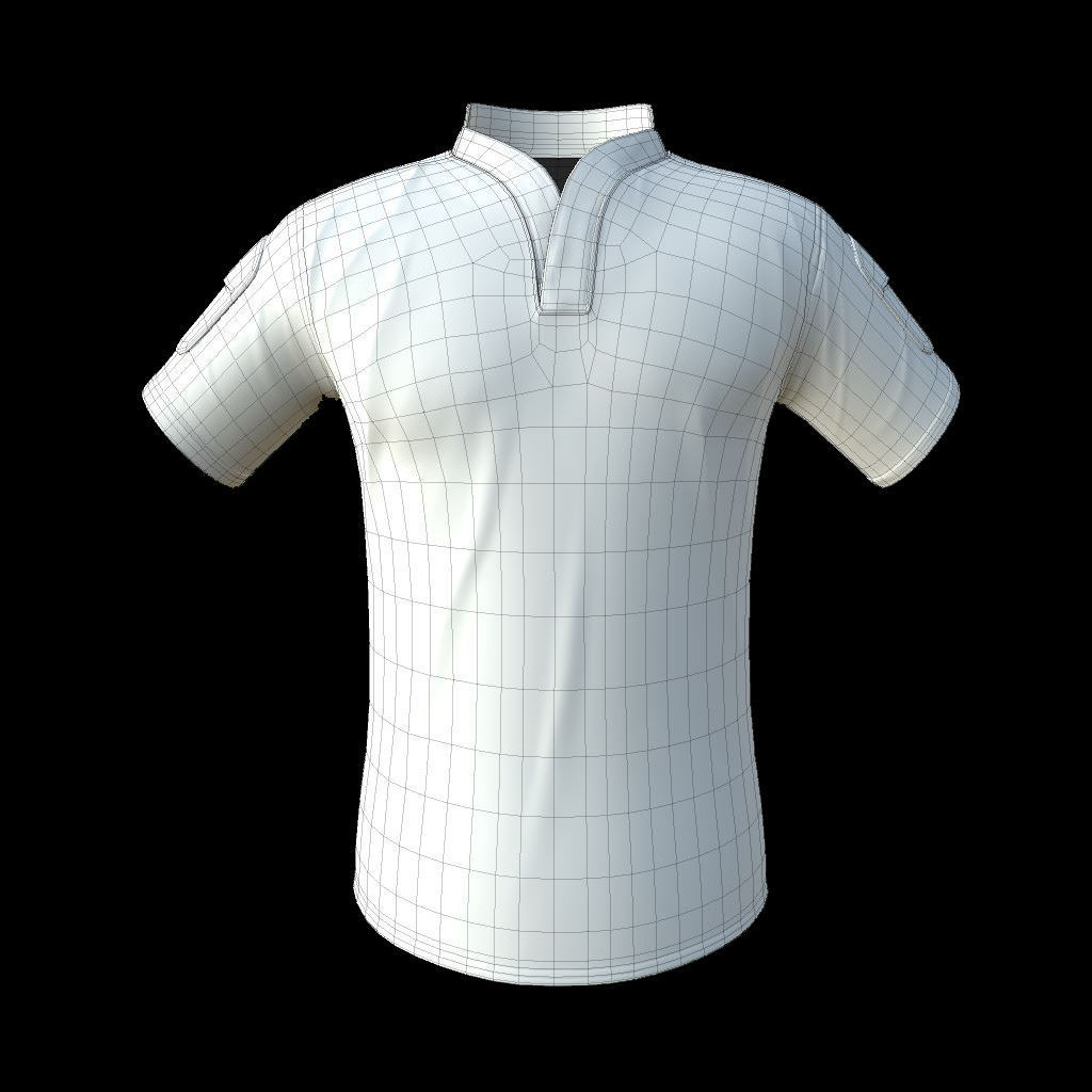 Velocity Systems Mens BOSS Rugby Tactical Shirt PBR Low-poly 3D model_7