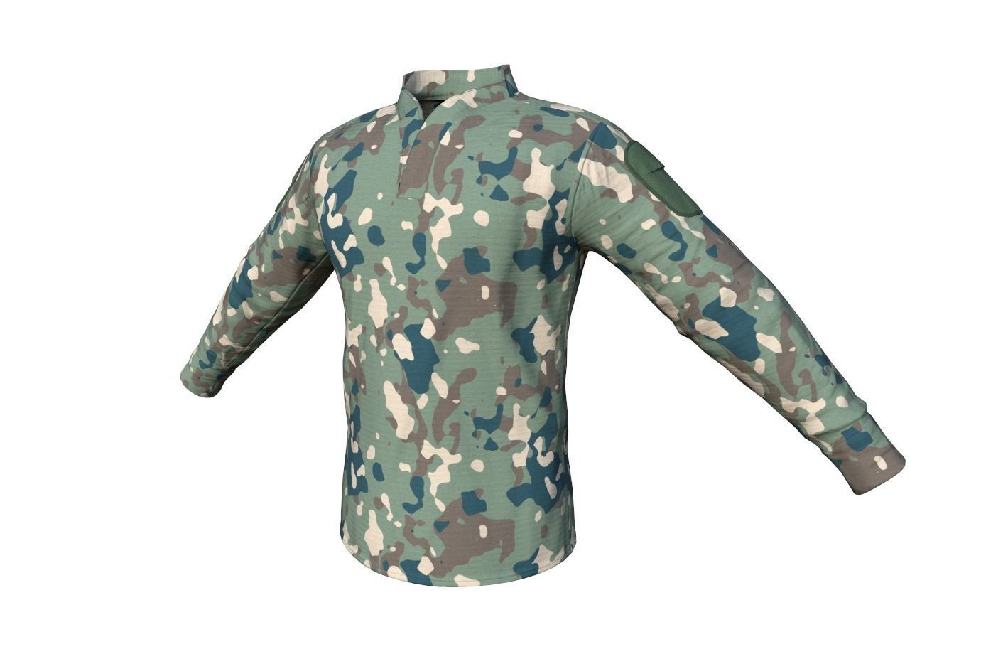 Velocity Systems Mens BOSS Rugby Tactical Shirt PBR Low-poly 3D model_26