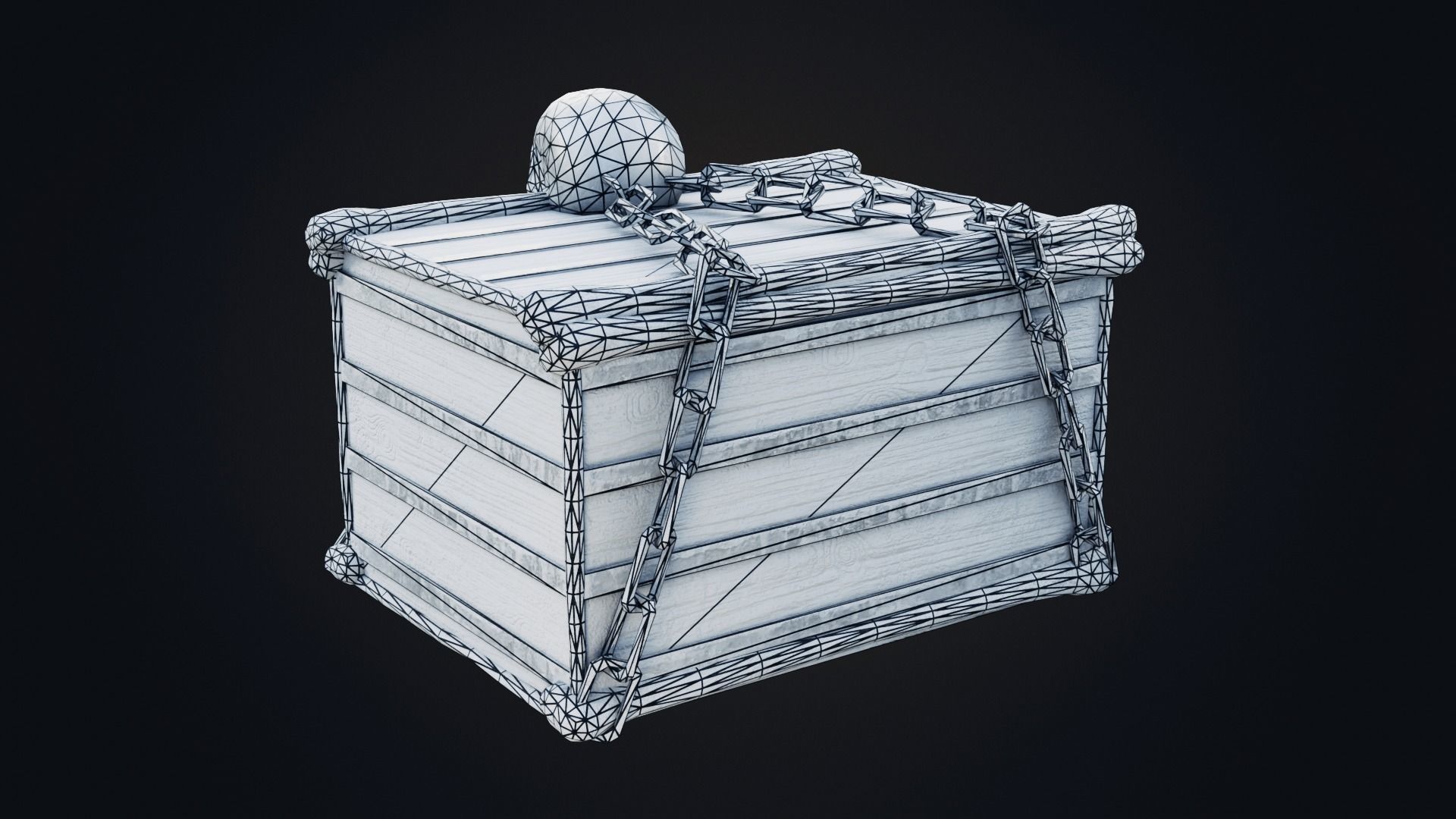 Skull box Low-poly 3D model_13