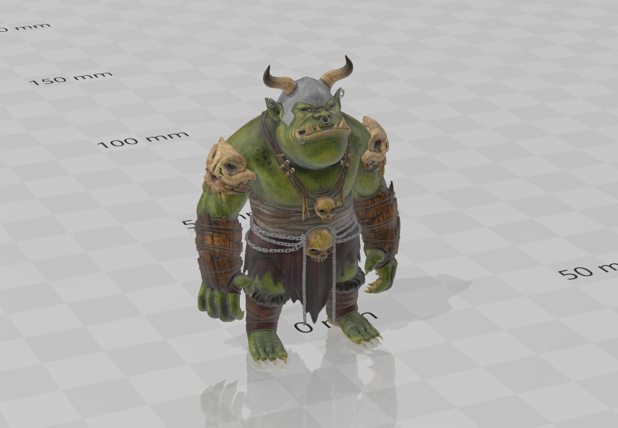 Troll 3D model with horns 3D model_1