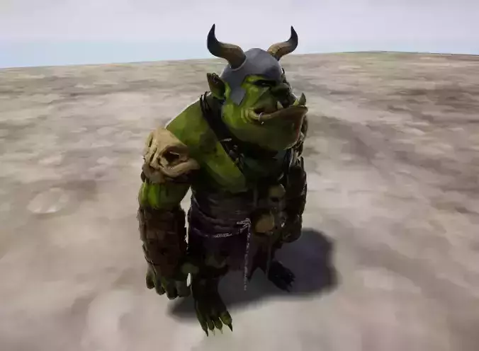 Troll 3D model with horns 3D model