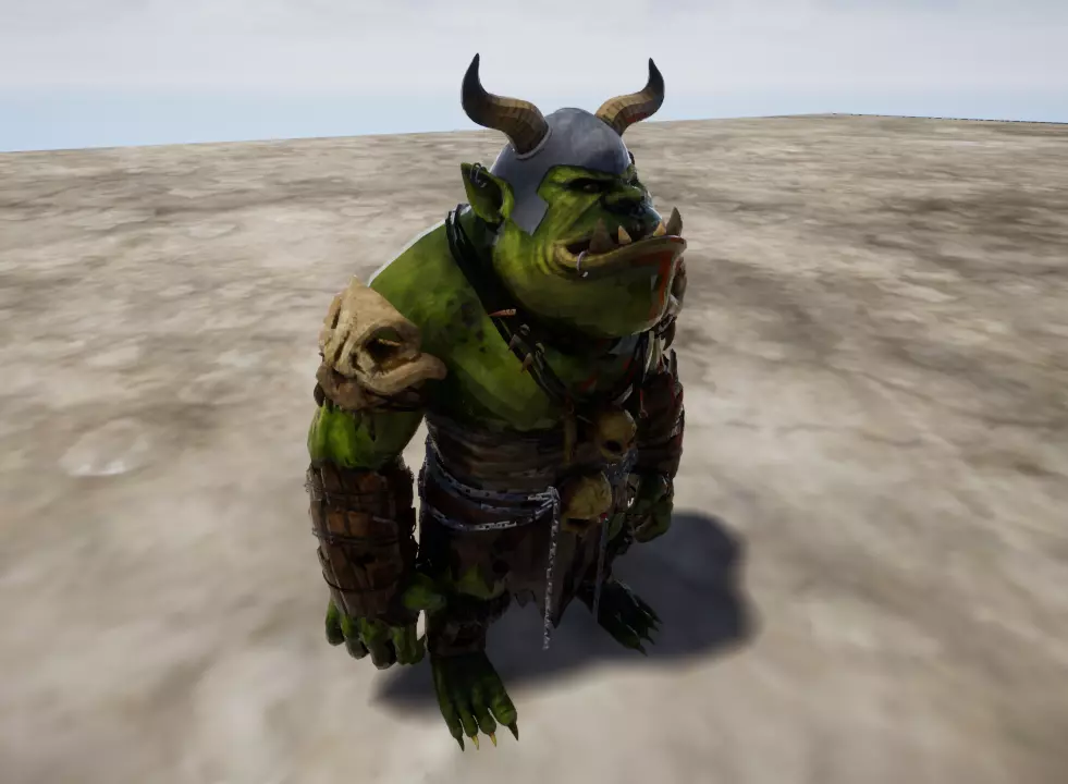 Troll 3D model with horns 3D model_0