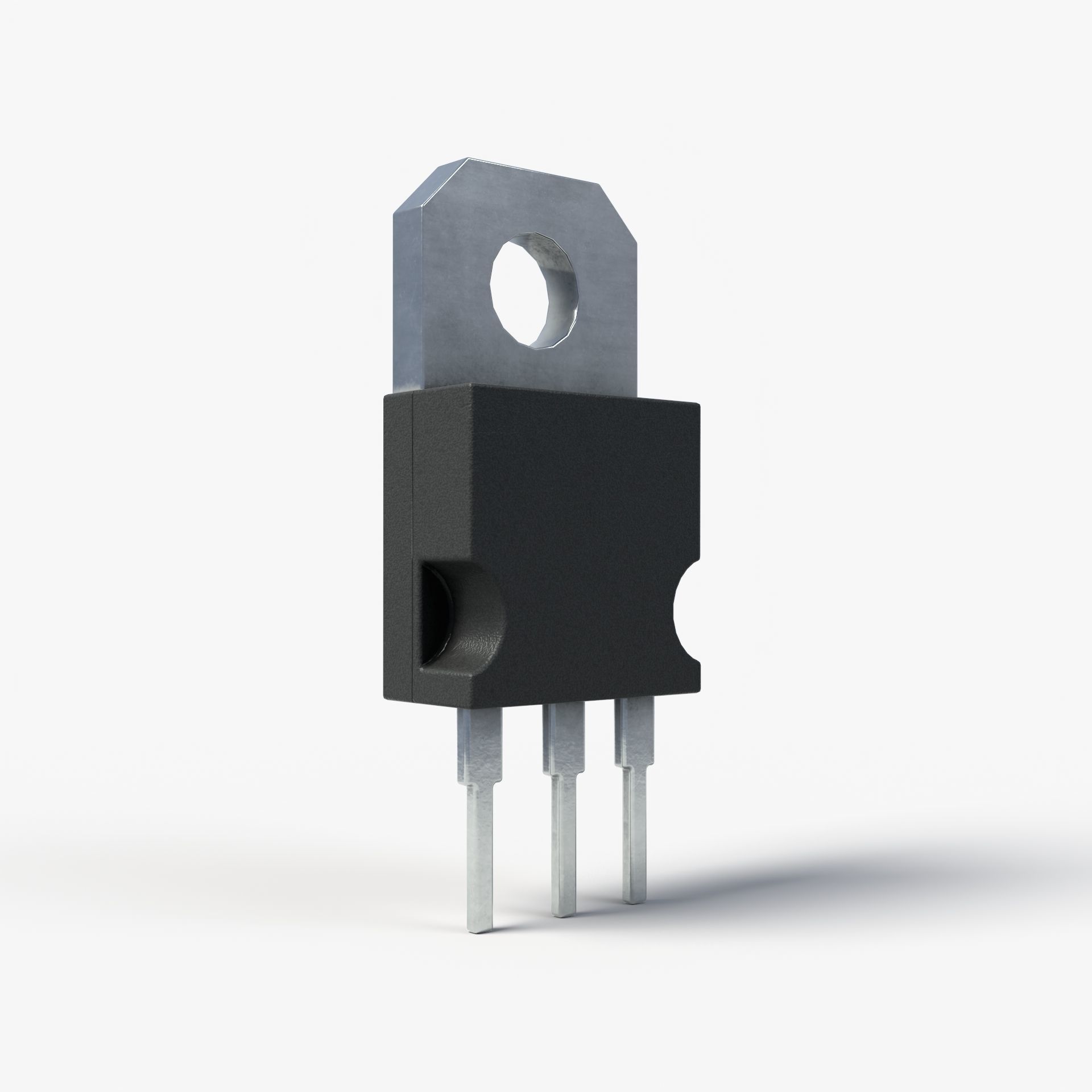 2K PBR Textured Transistor model 2 3D model_4
