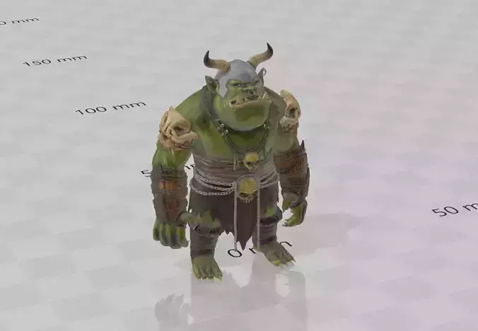 Troll STL character with horns