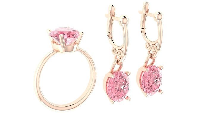 Ring boutique Oval set 3D print model
