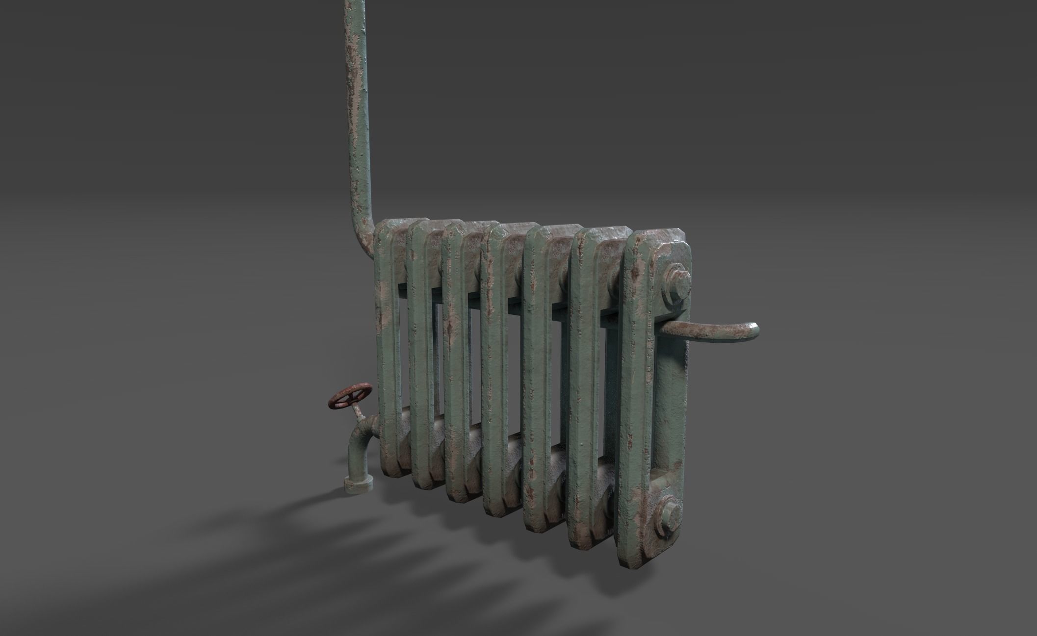 Old Radiator Low-poly 3D model_3