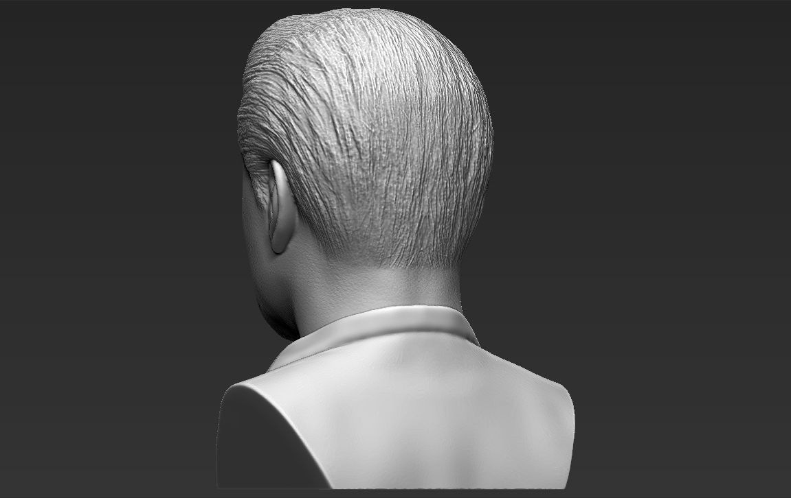 John Travolta bust 3D printing ready stl obj formats 3D print model_9