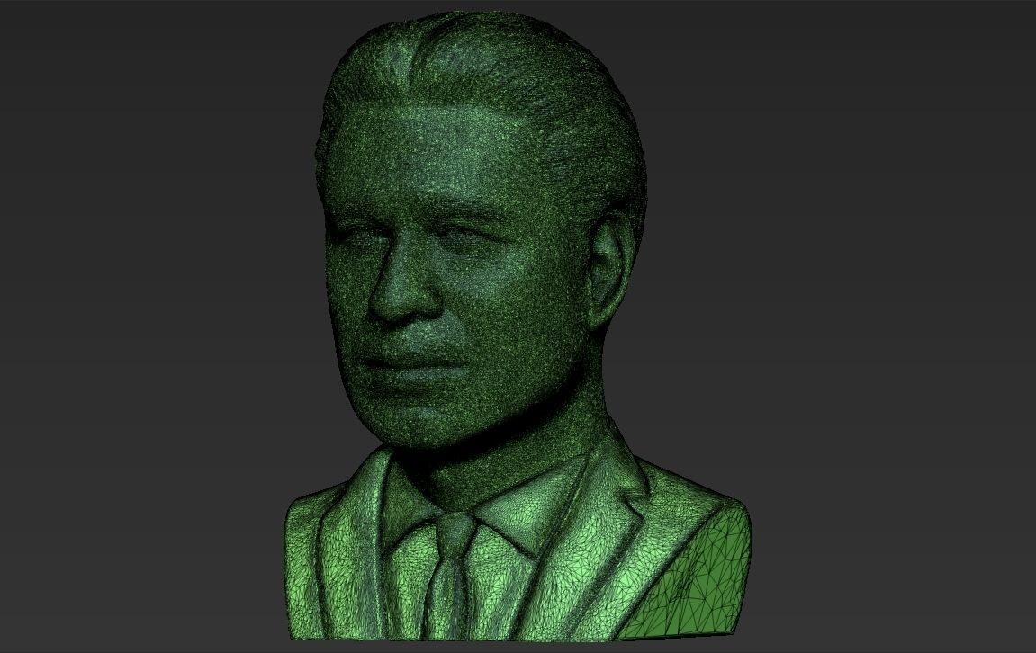 John Travolta bust 3D printing ready stl obj formats 3D print model_26