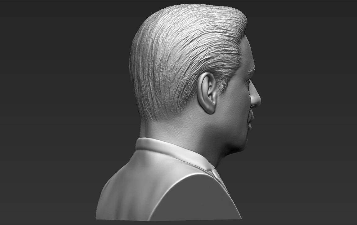 John Travolta bust 3D printing ready stl obj formats 3D print model_11