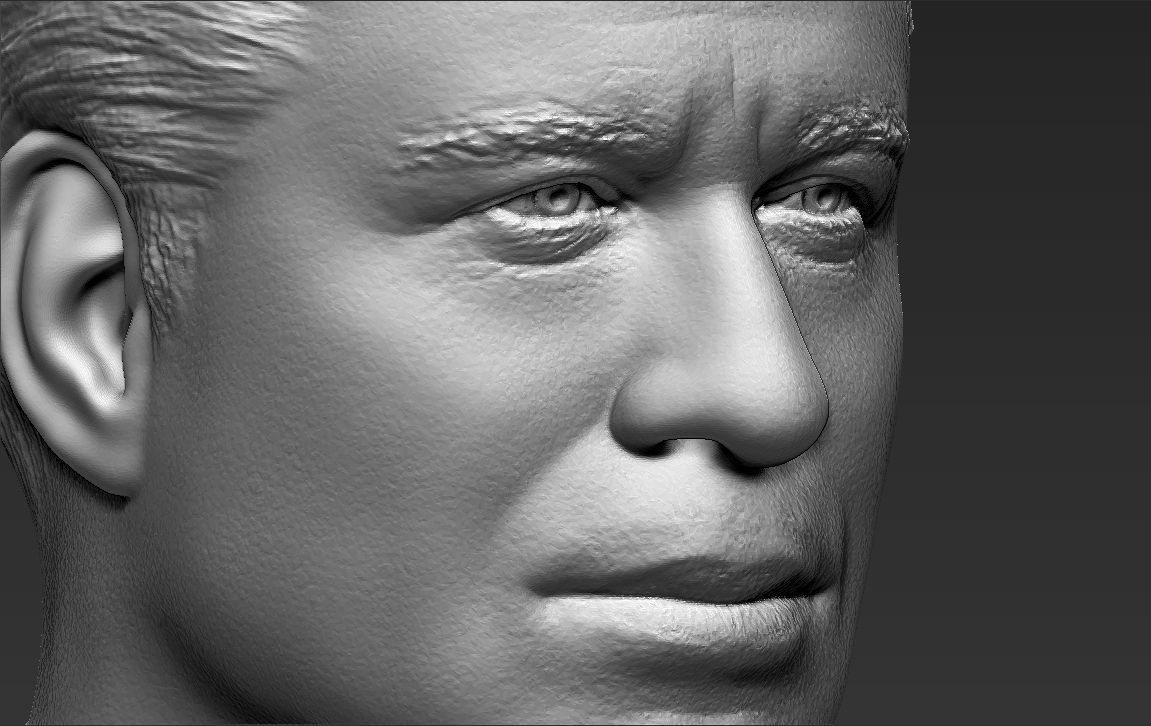 John Travolta bust 3D printing ready stl obj formats 3D print model_19