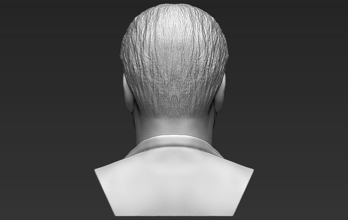 John Travolta bust 3D printing ready stl obj formats 3D print model_10