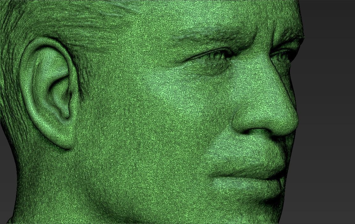 John Travolta bust 3D printing ready stl obj formats 3D print model_28