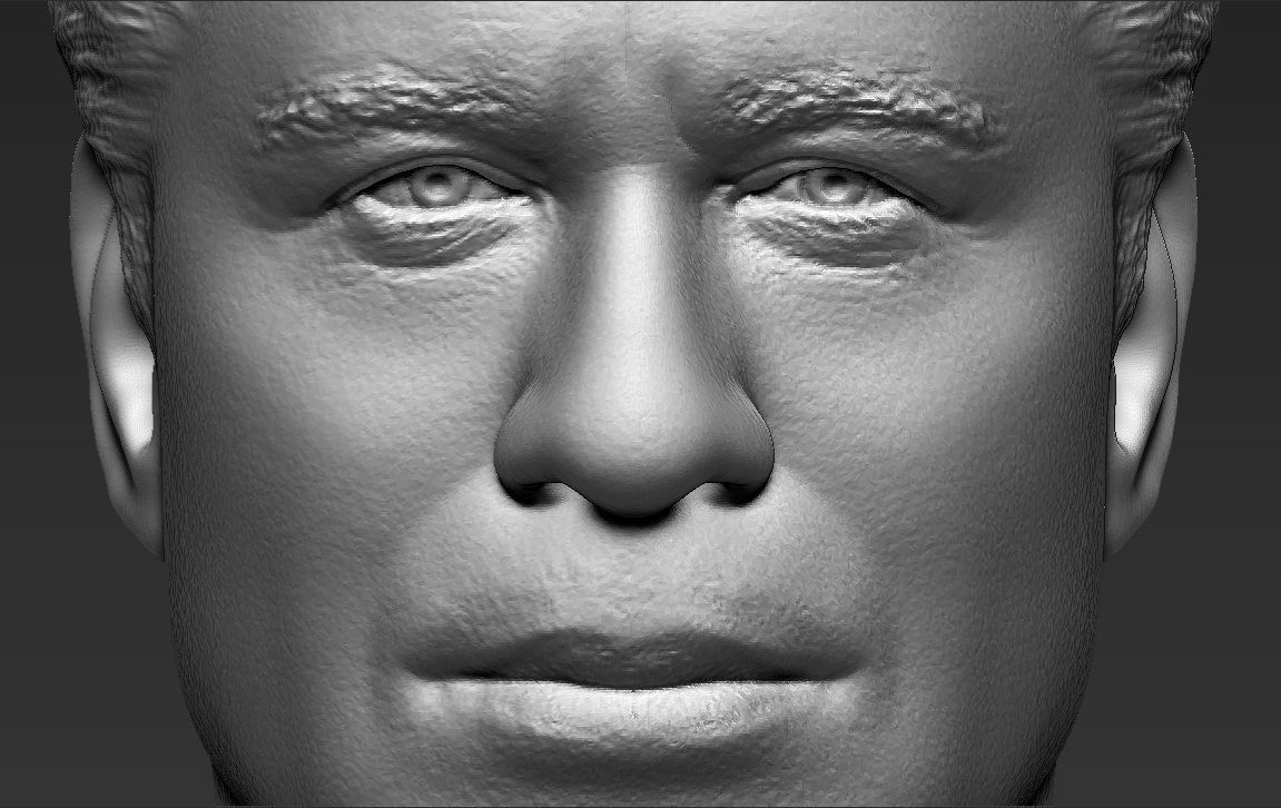 John Travolta bust 3D printing ready stl obj formats 3D print model_18