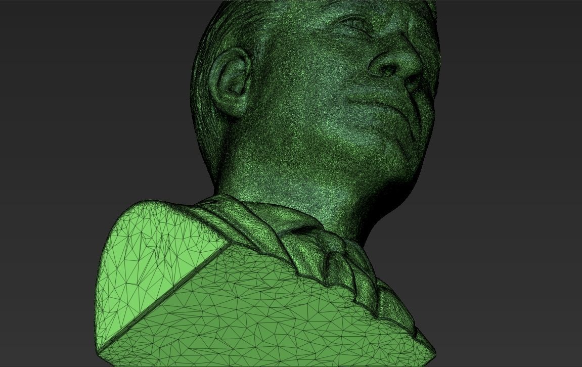 John Travolta bust 3D printing ready stl obj formats 3D print model_29