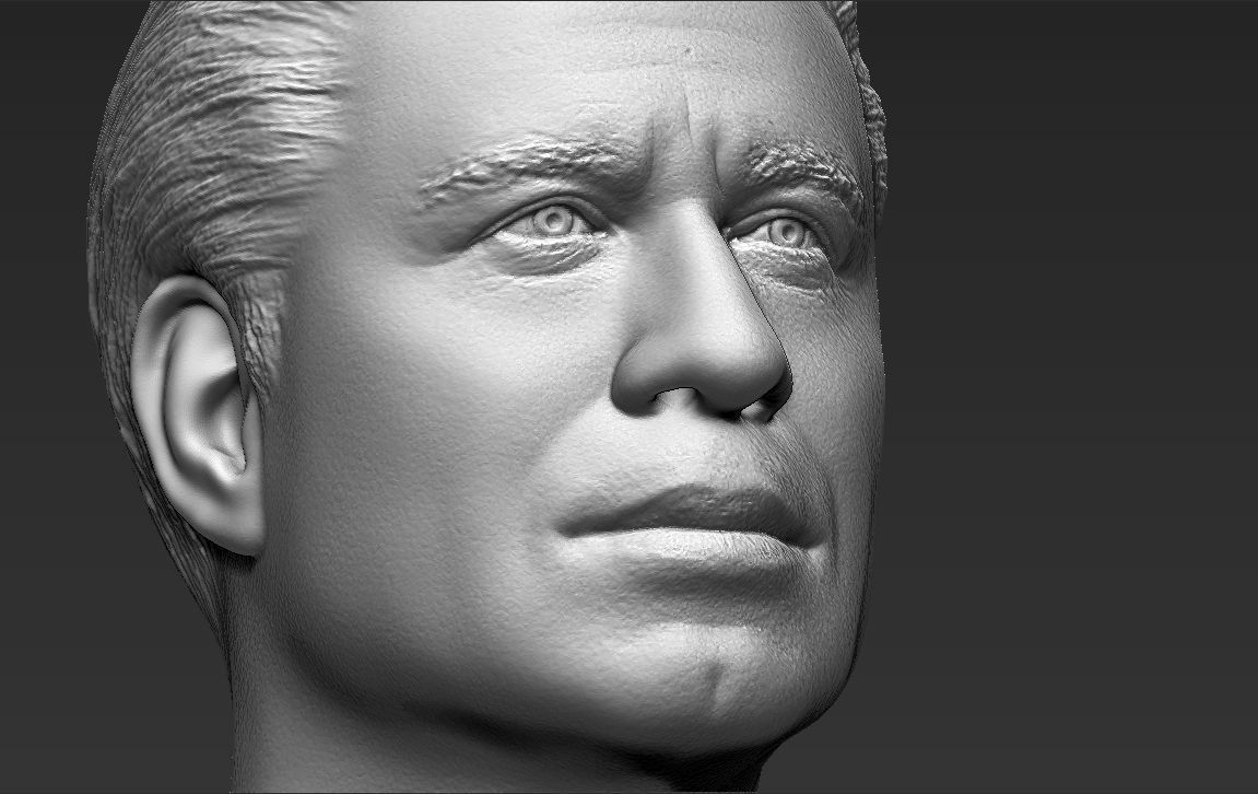 John Travolta bust 3D printing ready stl obj formats 3D print model_22