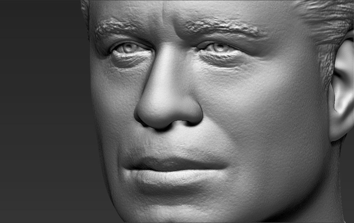 John Travolta bust 3D printing ready stl obj formats 3D print model_20