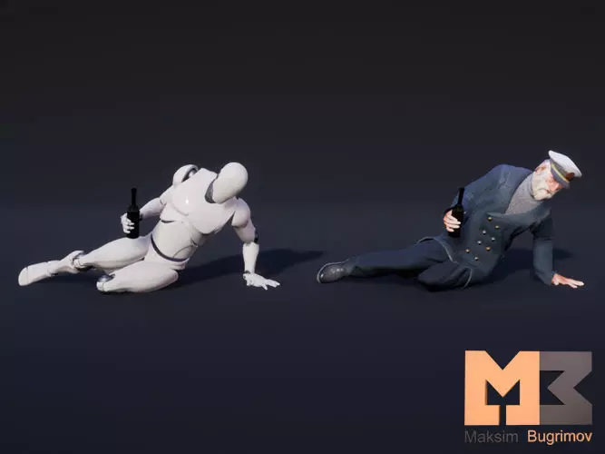 Drunk Man Animations UE4 3D model