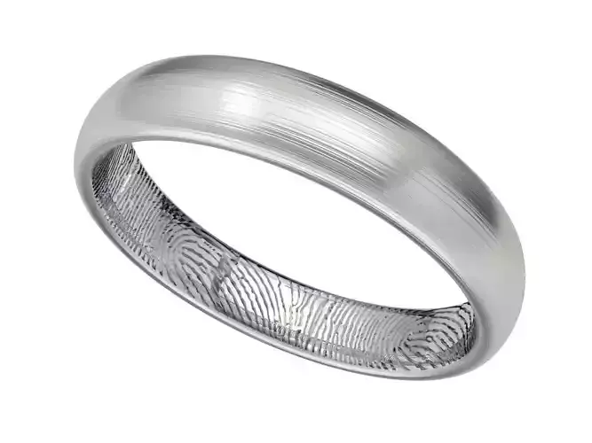 Fingerprint Ring Band From Inside Sculpt-CC103 