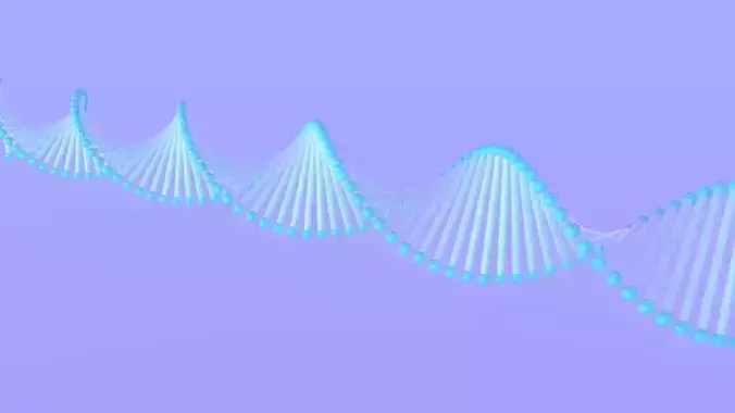 DNA molecular model 3D model