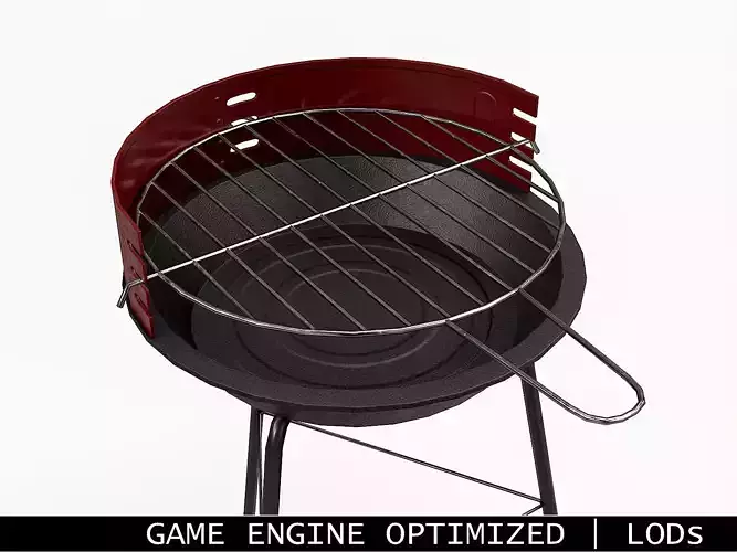 Barbecue Small - Clean Low-poly 3D model