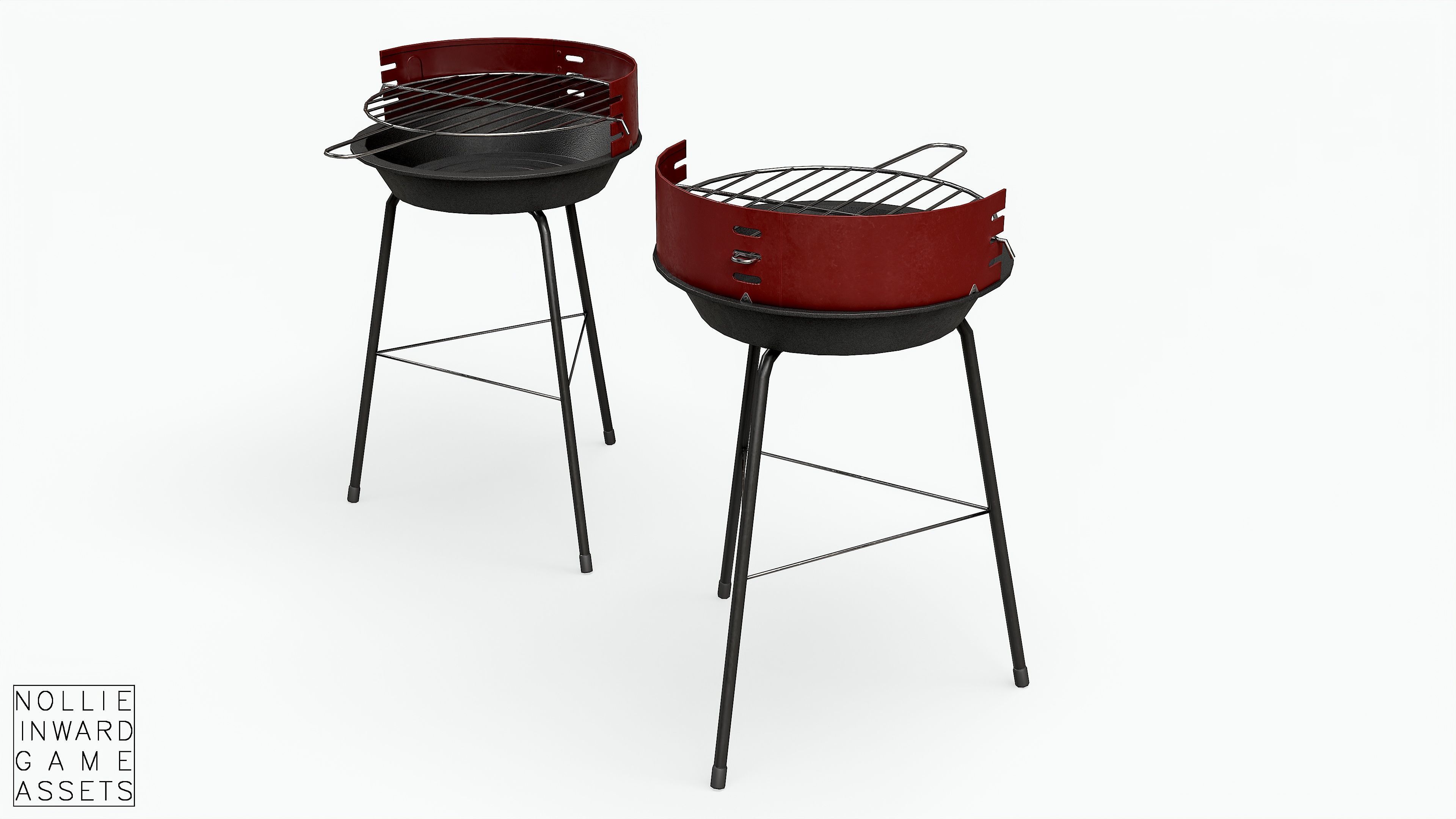 Barbecue Small - Clean Low-poly 3D model_3