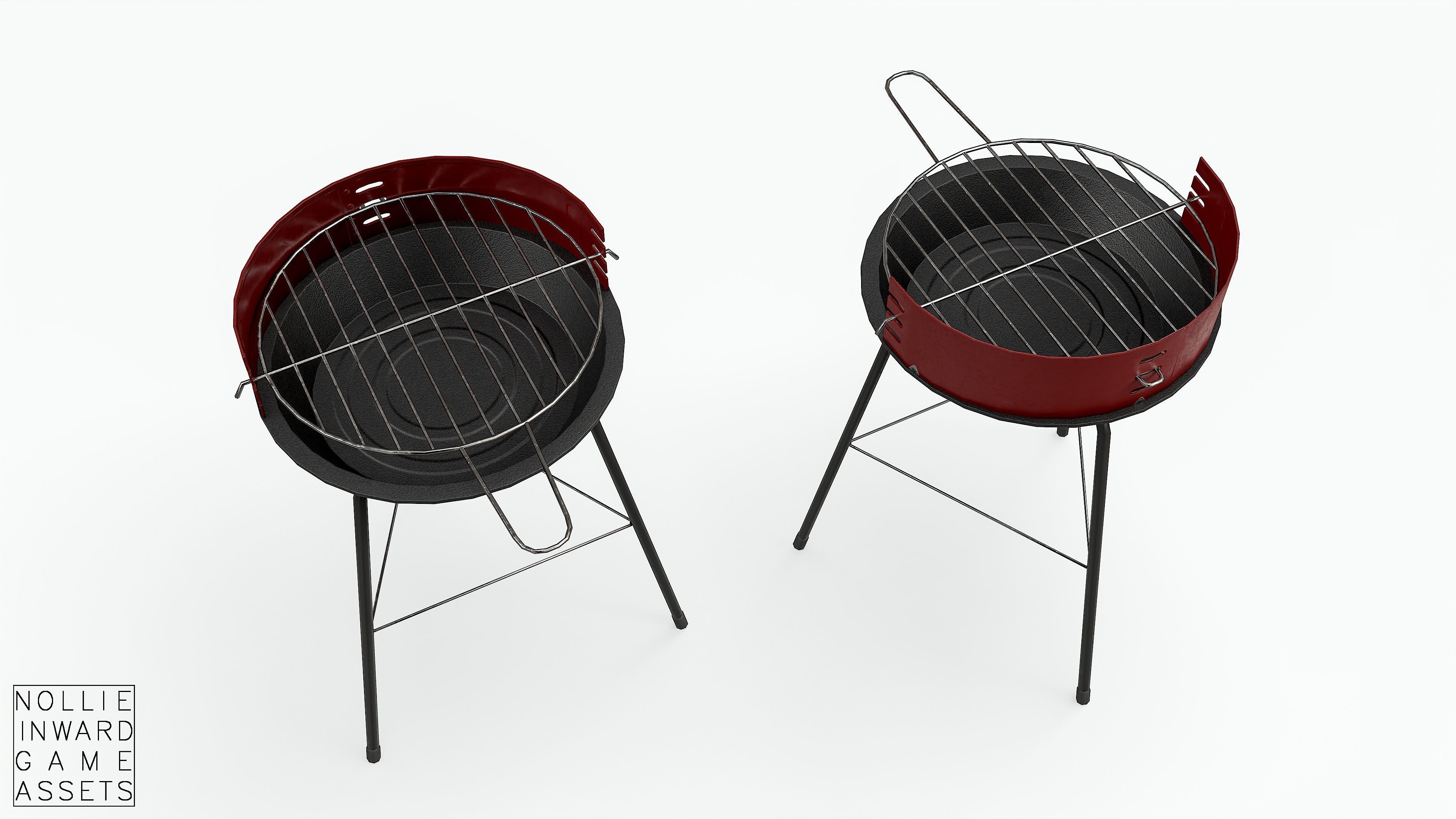 Barbecue Small - Clean Low-poly 3D model_4