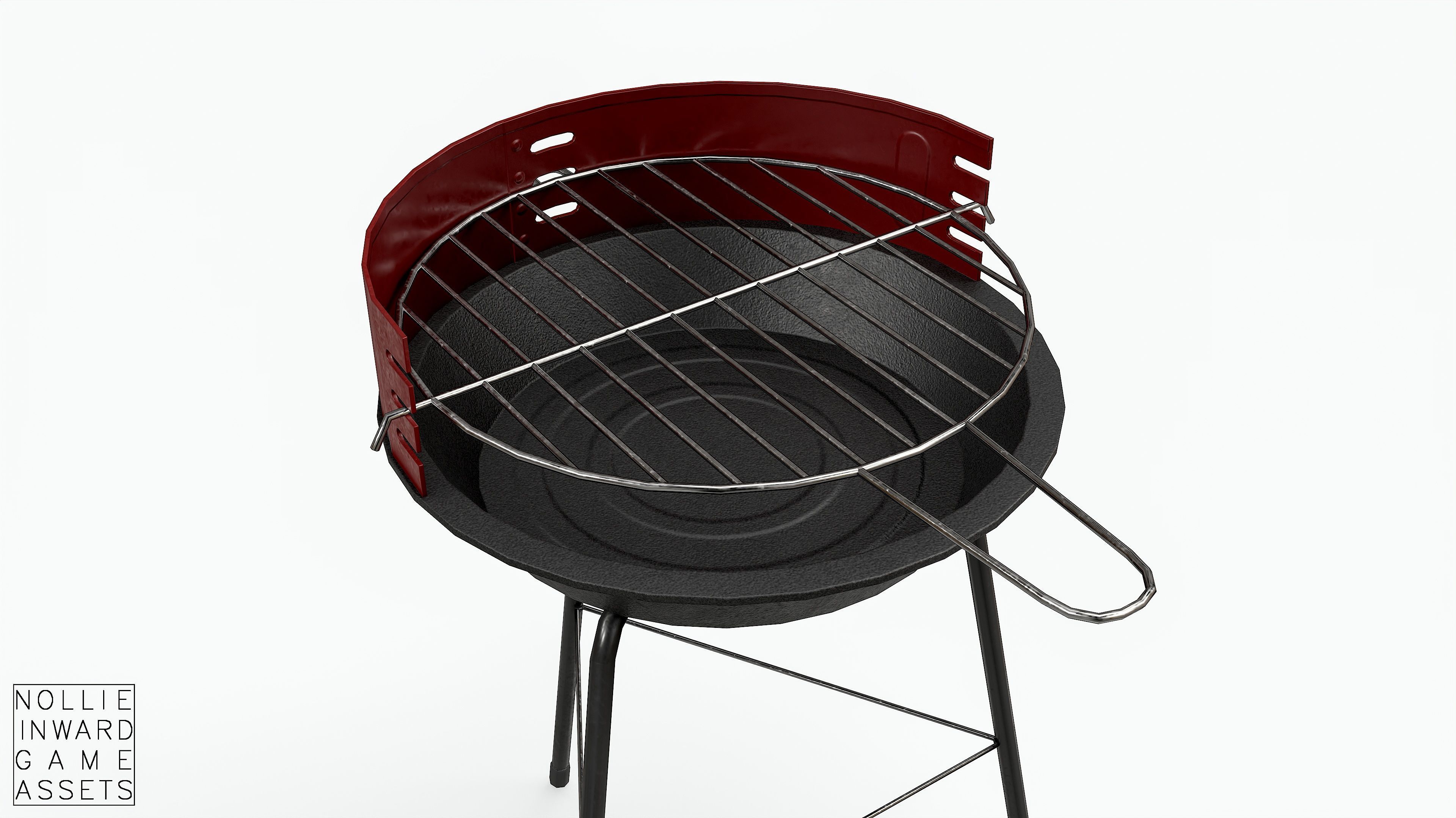 Barbecue Small - Clean Low-poly 3D model_1