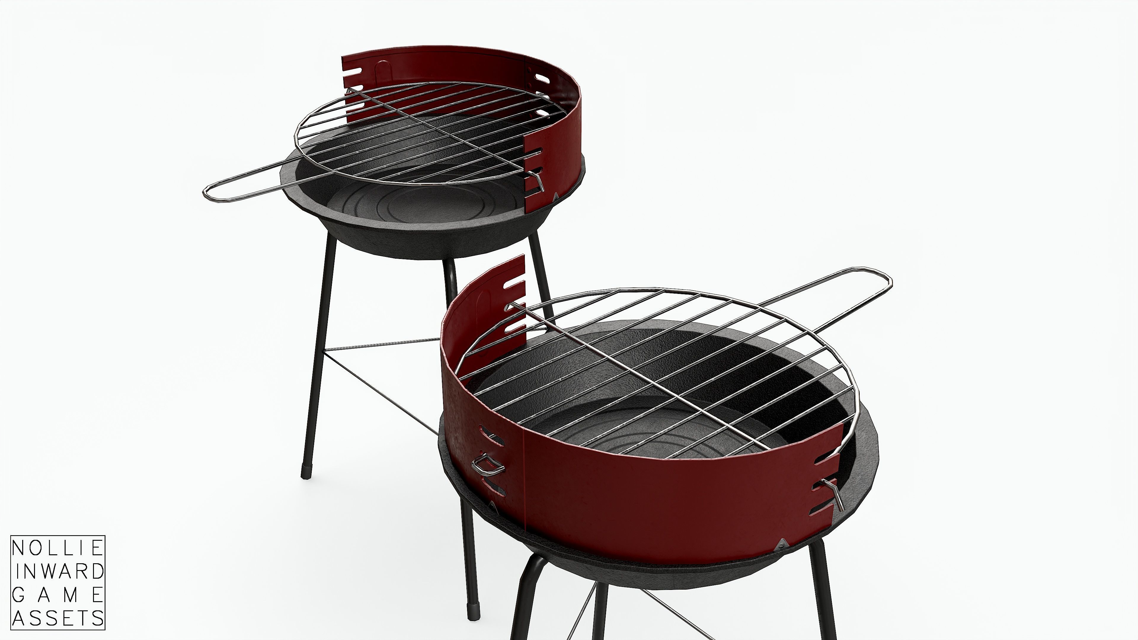 Barbecue Small - Clean Low-poly 3D model_5