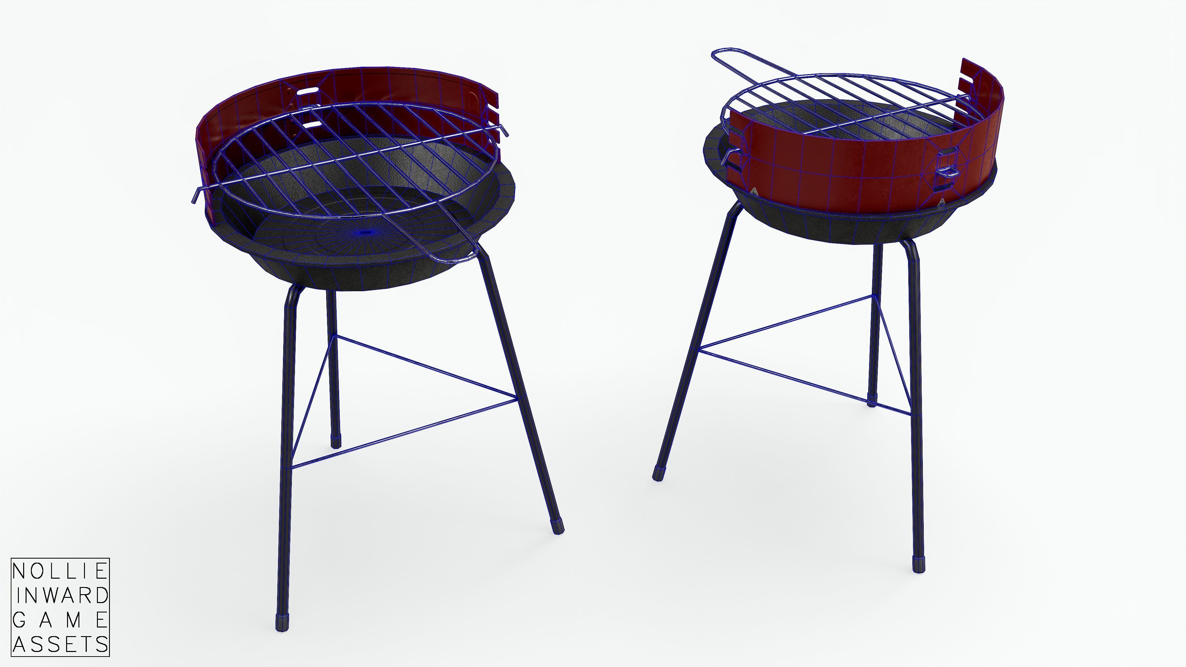 Barbecue Small - Clean Low-poly 3D model_9