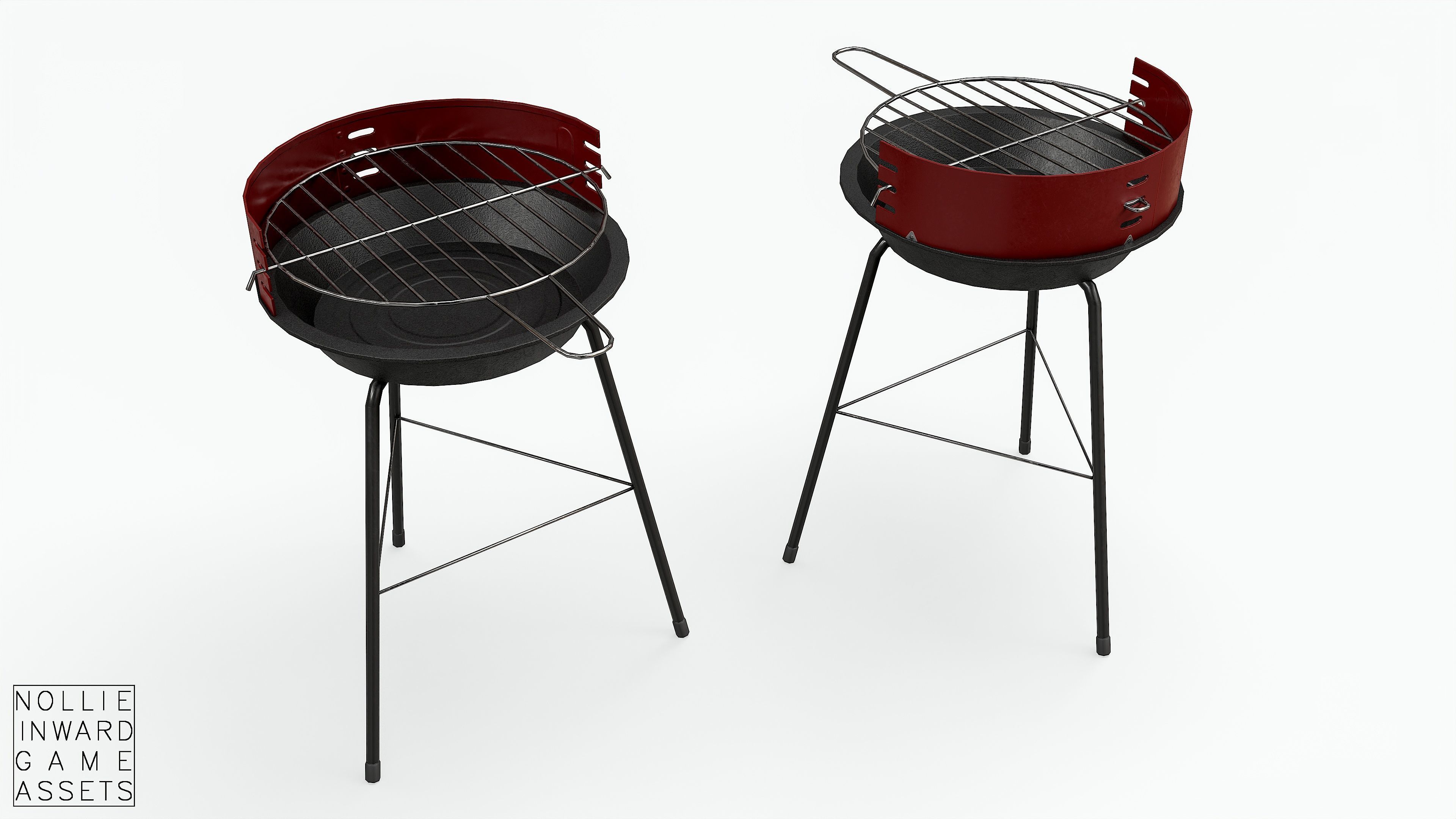 Barbecue Small - Clean Low-poly 3D model_2
