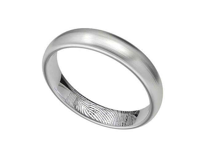 Fingerprint Ring Band Quarter Inside Sculpt-CC103 3D print model