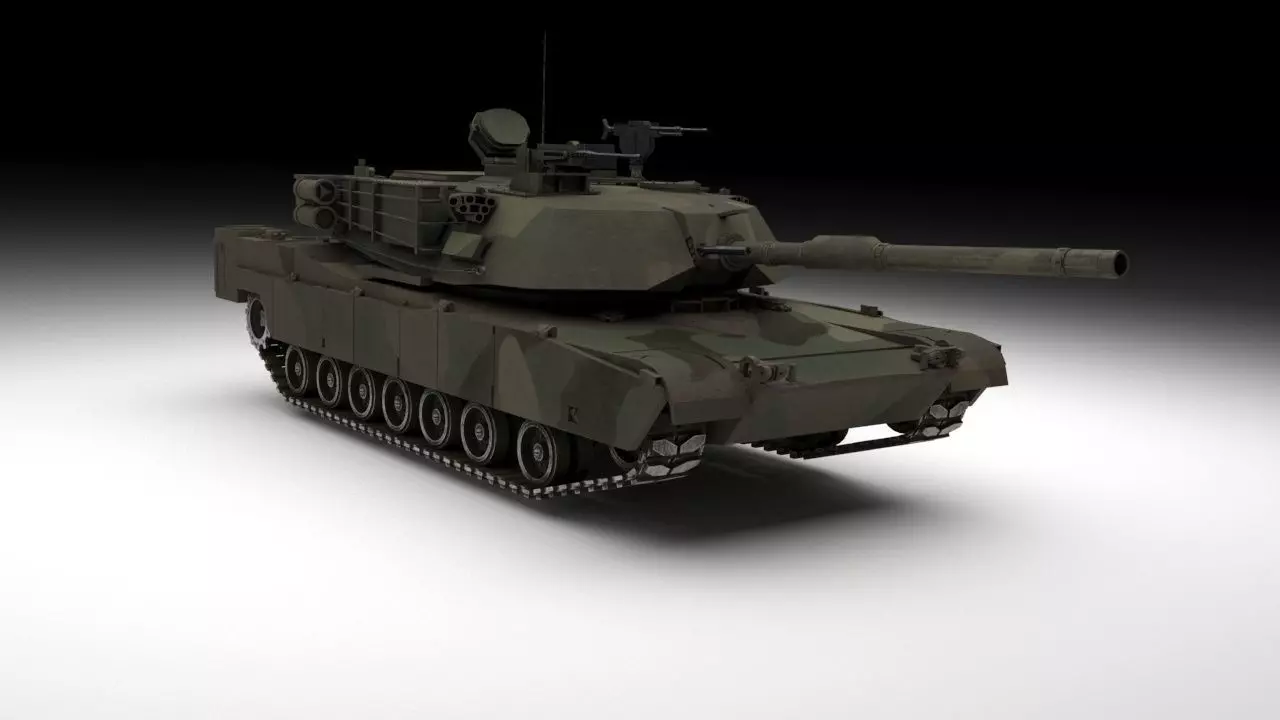 Abrams Tank Low-poly 3D model