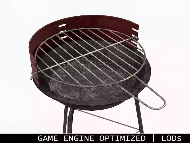 Barbecue Small - Dirty Low-poly 3D model