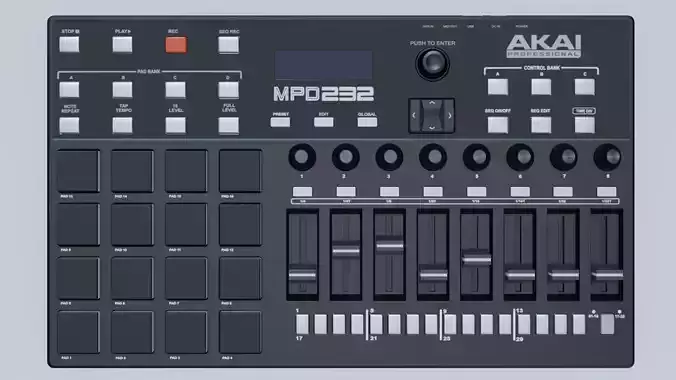 AKAI MPD232 MIDIパッドコントローラー MPD232 Step Sequncer With MIDI Pads | Akai Pro