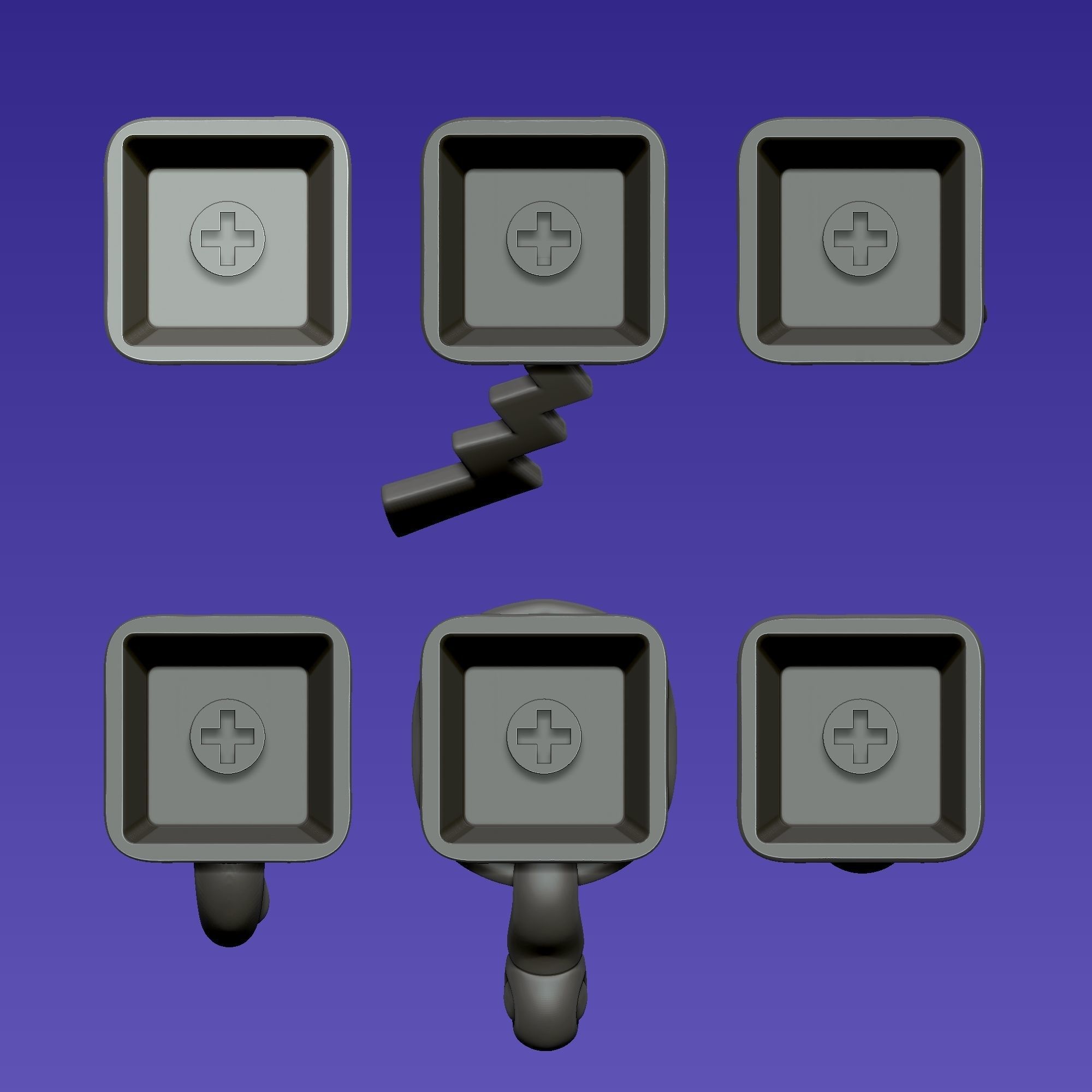 6 Keycaps for mechanical Keyboard - POKEMON Edition -  3D print model_12