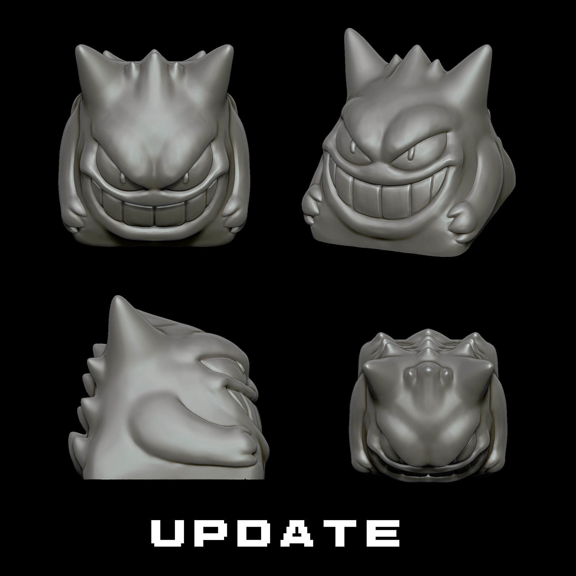 6 Keycaps for mechanical Keyboard - POKEMON Edition -  3D print model_4