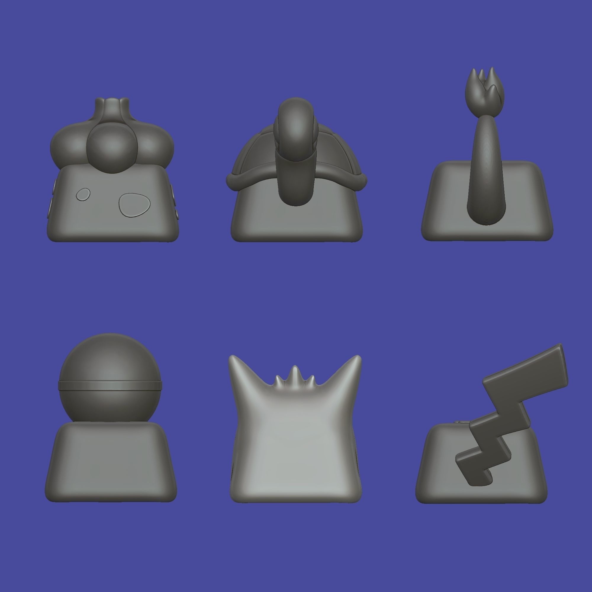 6 Keycaps for mechanical Keyboard - POKEMON Edition -  3D print model_18