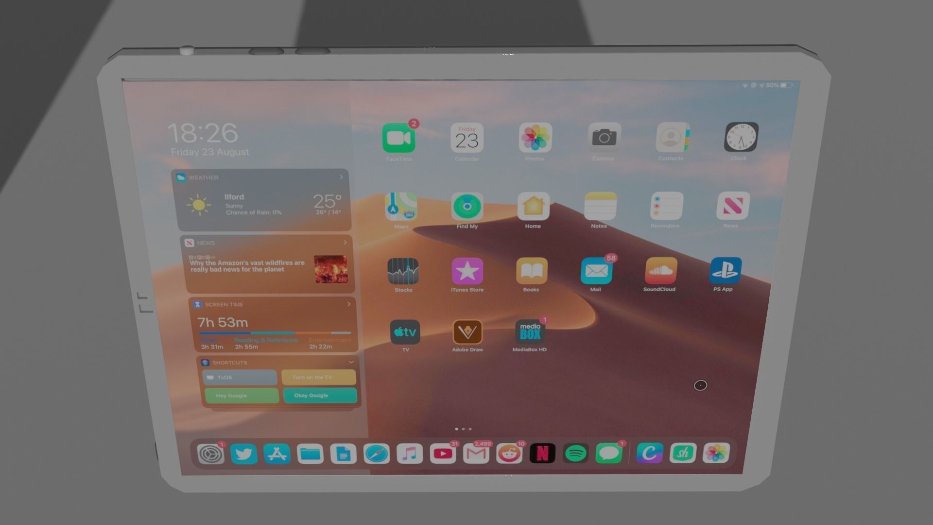 Low-Poly-Ipad-Pro-2020 ipad pro Free 3D model_6