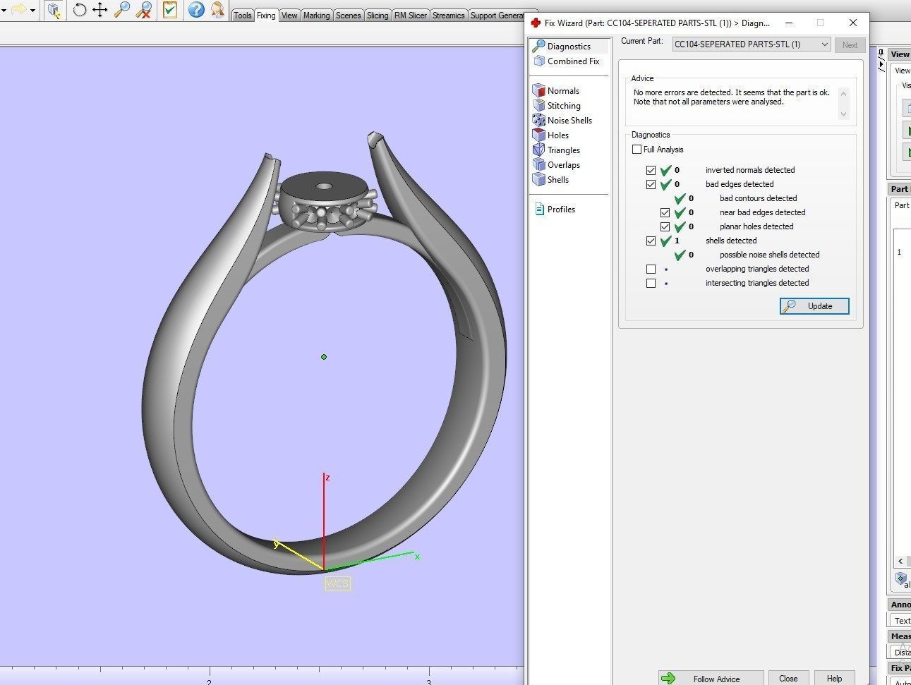 Engagement Ring Hybrid Style-CC104 3D Model Collection_35