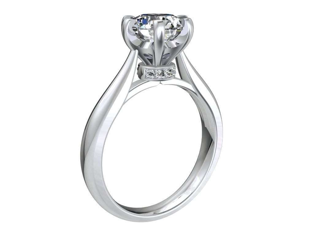 Engagement Ring Hybrid Style-CC104 3D Model Collection_19