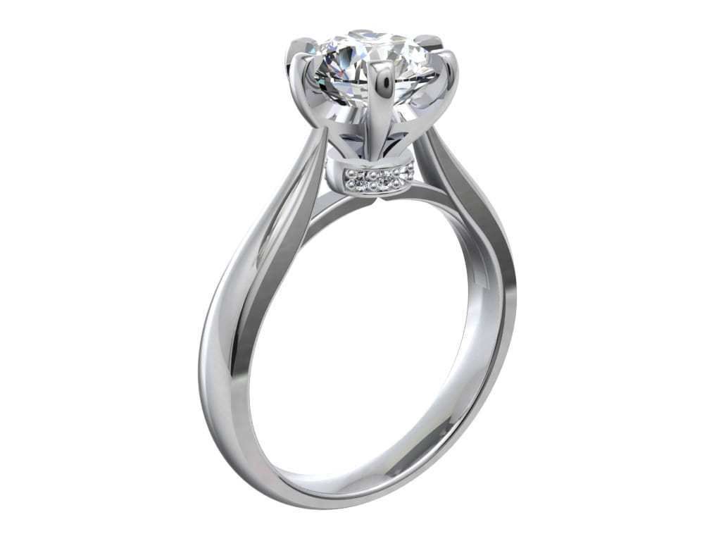 Engagement Ring Hybrid Style-CC104 3D Model Collection_18